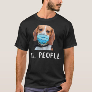 Hond Beagle die een Masker Draagt Bah Mensen T-shirt