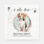 Hond Beagle Foto Bruiloft Servetten (Voorkant)