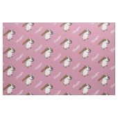 Hond Beagle Met Naam Blush Roze Stof Per Meter (Fat Quarter)