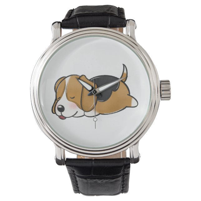 Hond, Beagle, Natuur Horloge (Voorkant)