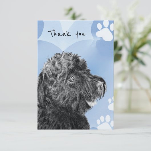 Hond Bedankkaart Aangepaste Verjaardagsfeestgelege (Staand voorkant)