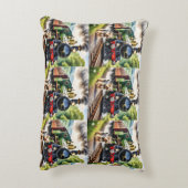 Hond begroet stoomtrein accent kussen (Achterkant (Verticaal))