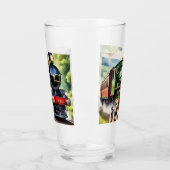 Hond begroet stoomtrein glas (Links)