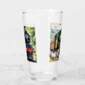 Hond begroet stoomtrein glas (Rechts)