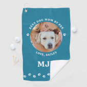 HOND Beste MAM Door Par Gepersonaliseerde Pet Foto Golfhanddoek (Insitu)