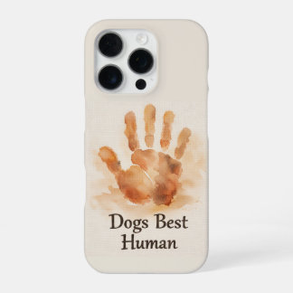 Hond Beste Mens Schilderachtige Handafdruk Hoesje iPhone 16 Pro Hoesje