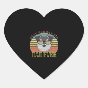 Hond Beste Schnauzer Papa Ooit Tshirt Vaders Hart Sticker