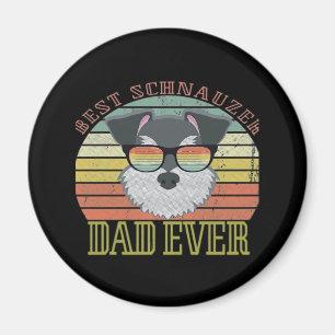 Hond  Beste Schnauzer Papa Ooit Tshirt Vaders Magneet