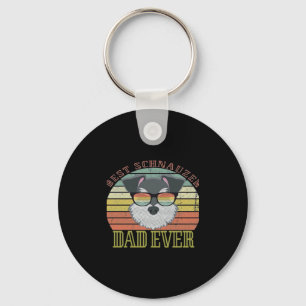 Hond Beste Schnauzer Papa Ooit Tshirt Vaders Sleutelhanger