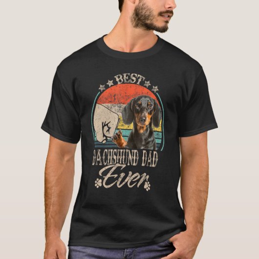 Hond - Beste teckel vader ooit T-shirt (Voorkant)