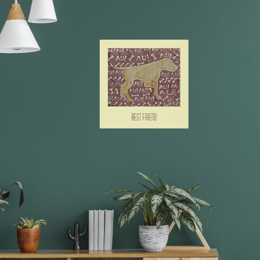 Hond 'beste vriend' poster (Woonkamer 1)