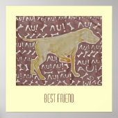 Hond 'beste vriend' poster (Voorkant)