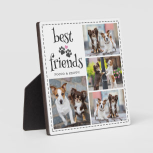 Hond Beste Vrienden 4 Foto Collage Poot Afdrukken Fotoplaat