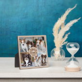 Hond BESTE VRIENDEN 4 Foto's Pawprints Custom Fotoplaat (Insitu)