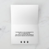 Hond Betuiging Van Medeleven Bij Verlies Van Huisd Kaart (Binnen)