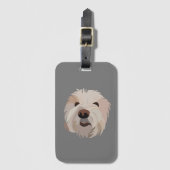 Hond Bichon Frise Leuke Hond Bagagelabel (Voorkant (verticaal))