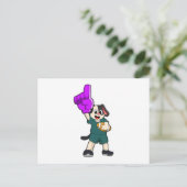 Hond bij American Football Briefkaart (Staand voorkant)