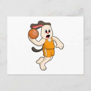 Hond bij Basketbalsport Briefkaart