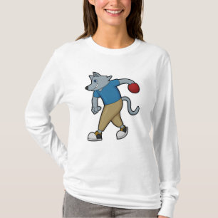 Hond bij Bowling met Bowling-bal T-shirt