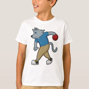 Hond bij Bowling met Bowling-bal T-shirt