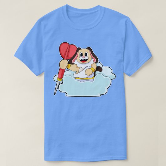Hond bij Darts met Dart 2 T-shirt (Design voorkant)
