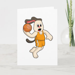 Hond bij de Basketball Sports Kaart