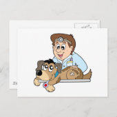 Hond bij dierenarts briefkaart (Voorkant / Achterkant)