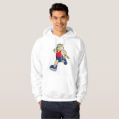 Hond bij het runnen met bril hoodie (Voorkant volledig)