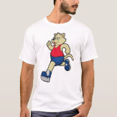 Hond bij het runnen met bril t-shirt (Voorkant)