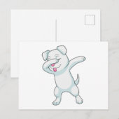 Hond bij Hip Hop Dans Dab Briefkaart (Voorkant / Achterkant)