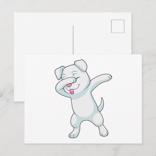 Hond bij Hip Hop Dans Dab Briefkaart (Voorkant / Achterkant)
