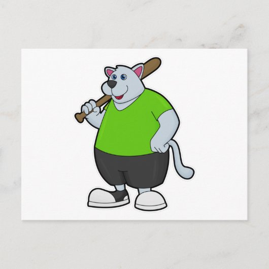 Hond bij honkbal met honknuppel briefkaart (Voorkant)