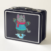 Hond bij ijsschaatsen met ijskoude schaatsen en sc (Achterkant)