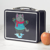 Hond bij ijsschaatsen met ijskoude schaatsen en sc (In situ)