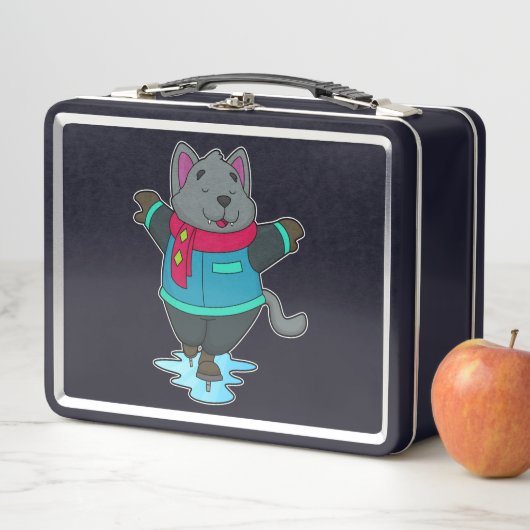 Hond bij ijsschaatsen met ijskoude schaatsen en sc (In situ)