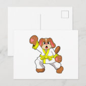 Hond bij Karate Vechtsporten Briefkaart (Voorkant / Achterkant)