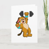 Hond bij krachttraining met Hanteerbal Kaart (Voorkant)