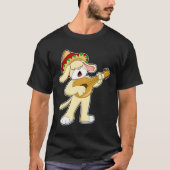 Hond bij Muziek met Guitar T-shirt (Voorkant)