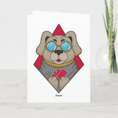 Hond bij Poker met Pokerkaarten Kaart (Achterkant)