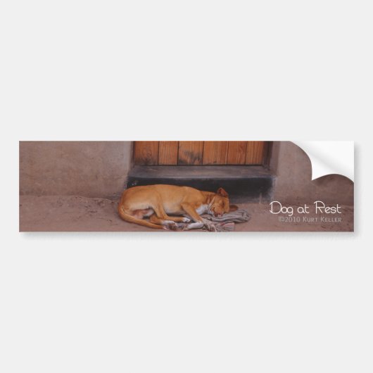 Hond bij Rest Bumpersticker (Voorkant)