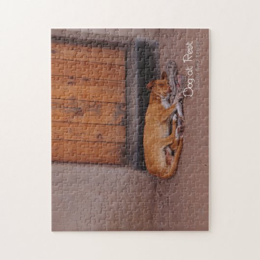 Hond bij Rest Legpuzzel (Verticaal)