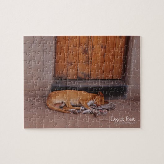 Hond bij Rest Legpuzzel (Horizontaal)