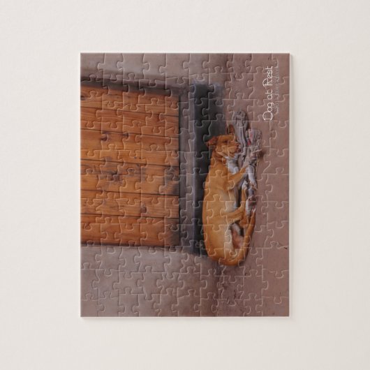 Hond bij Rest Legpuzzel (Verticaal)