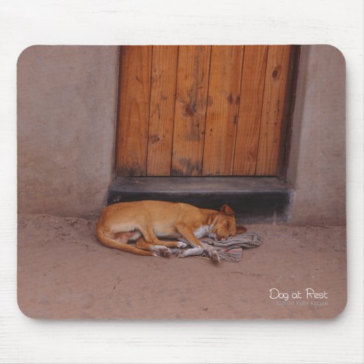 Hond bij Rest Muismat (Voorkant)