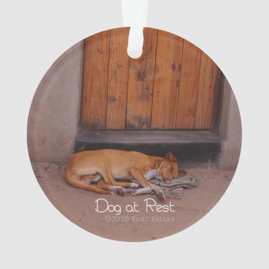 Hond bij Rest Ornament (achterkant)