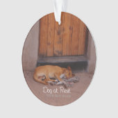 Hond bij Rest Ornament (voorkant)