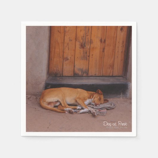 Hond bij Rest Servet (Voorkant)