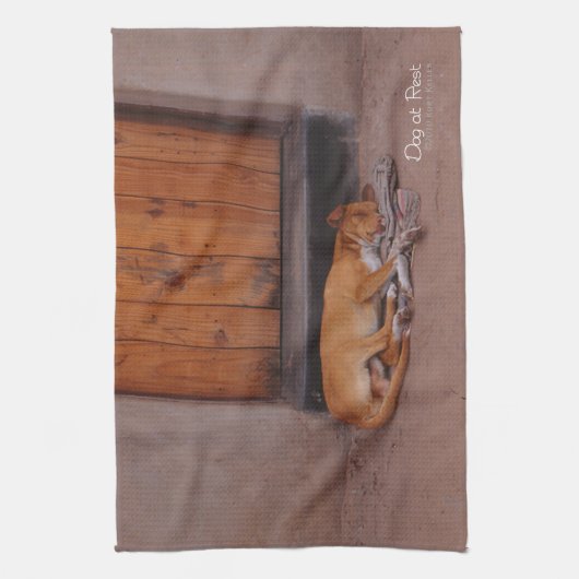 Hond bij Rest Theedoek (Verticaal)