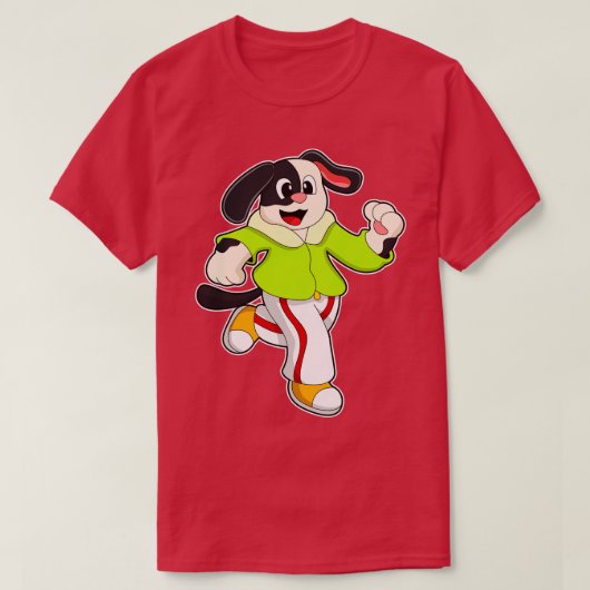 Hond bij Running 3 T-shirt (Design voorkant)