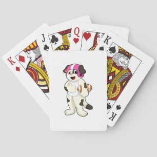 Hond bij Voetbalsport Pokerkaarten